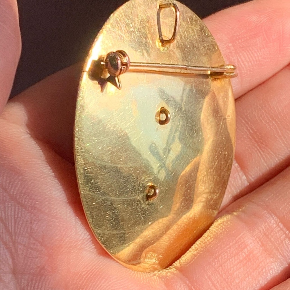 14k gold Egyptian Queen Brooch or Pendant. X-Large size! - Picture 7 of 9